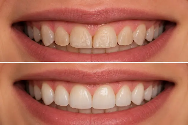 apariencia de dientes desgastados